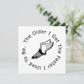 Geburtstag des Runners Karte (Stehend Vorderseite)