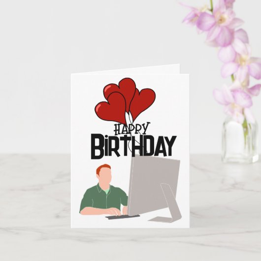 Geburtstag des Softwareingenieurs Karte (Orchidee)