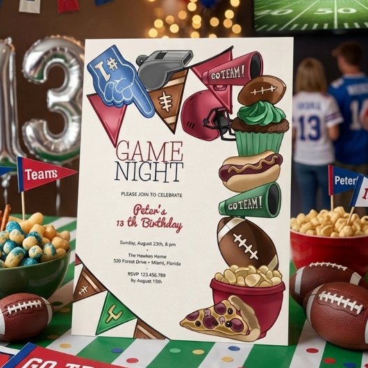 Geburtstag des Spielabends Einladung