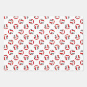 Geburtstag des Teams der roten Graubälle Geschenkpapier Set (Vorderseite 3)