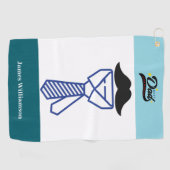 Geburtstag des Vaters Funny Customize Name Golfhandtuch (Horizontal)