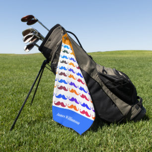 Geburtstag des Vaters Funny Mustache Individuelle Golfhandtuch
