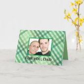 Geburtstag des Vaters, Maskuline Kariert, Fotokart Karte (Gelbe Blume)