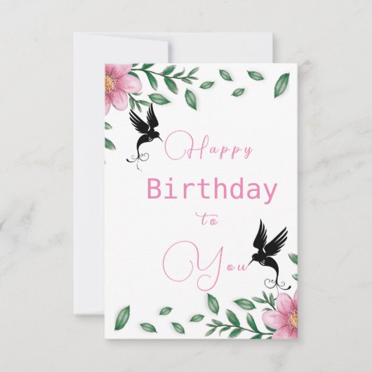 Geburtstag des Vogels Karte (Vorderseite)