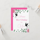 Geburtstag des Vogels Karte (Vorderseite/Rückseite Beispiel)