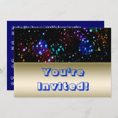 Geburtstag des Weltraum-Thema-Party-| Einladung (Vorne/Hinten)