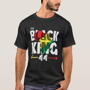 Geburtstag dieser schwarze König ist 44 afrikanisc T-Shirt