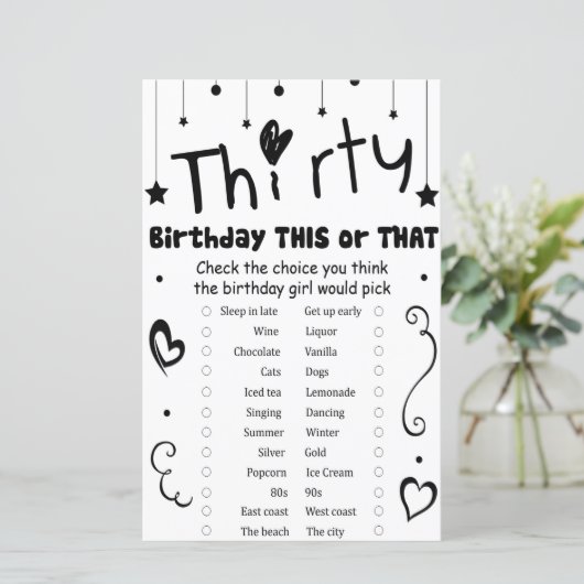 Geburtstag dieses oder jenes Spiel (Stehend Vorderseite)