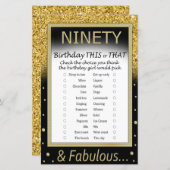 Geburtstag dieses oder jenes Spiel (Vorne/Hinten)