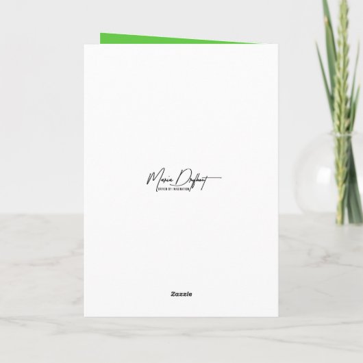 Geburtstag Dill Pickle im Stuhl Karte (Rückseite)