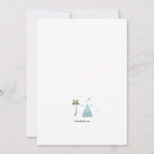 Geburtstag Dinosaur Grußkarte (Rückseite)