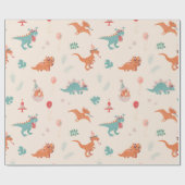 Geburtstag Dinosaurier! Geschenkpapier (Flach)