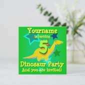Geburtstag Dinosaurier-Party Einladungen (Stehend Vorderseite)