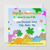 Geburtstag Dinosaurier-Party Einladungen (Rückseite)