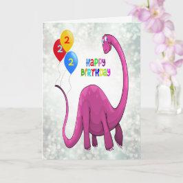 Geburtstag Dinosaurier und Ballons Karte