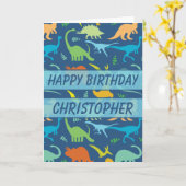 Geburtstag Dinosaurier zu personalisieren Karte (Gelbe Blume)