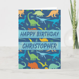 Geburtstag Dinosaurier zu personalisieren Karte