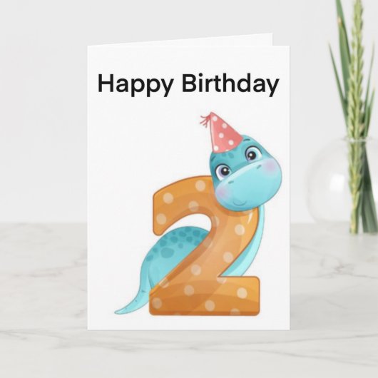 Geburtstag. Dinosaurierkarte (Vorderseite)