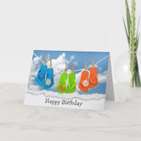 Geburtstag Drehe Flops auf Clothesline