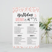 Geburtstag DRINK IF editierbar Geburtstagsparty Sp (Stehend Vorderseite)