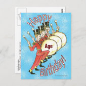 Geburtstag - Drummer Postkarte (Vorne/Hinten)