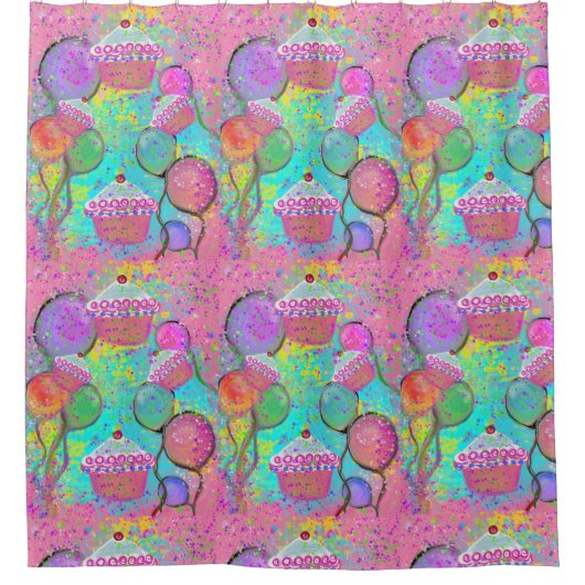 GEBURTSTAG DUSCHVORHANG (Vorderseite)