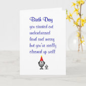 Geburtstag - ein lustiges Geburtstagsgedicht Karte (Gelbe Blume)