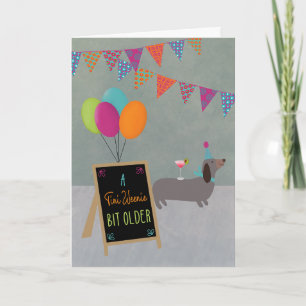 Geburtstag Ein Tini Weenie bisschen älter Dachshun Karte