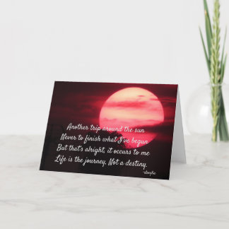Geburtstag - Eine weitere Reise um die Sonne Dankeskarte