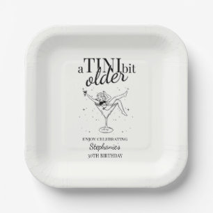 Geburtstag einer Frau 'A Tini Bit Older Martini' z Pappteller