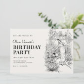 Geburtstag einer Gärtnerin Einladung (Stehend Vorderseite)