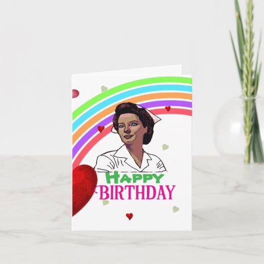 Geburtstag einer Krankenschwester Karte (Vorderseite)