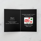 "Geburtstag einer Tante" Karte (Innenseite)