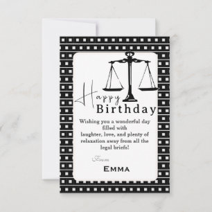 Geburtstag eines Anwalts Karte