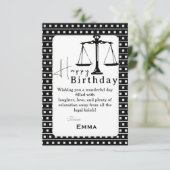 Geburtstag eines Anwalts Karte (Stehend Vorderseite)