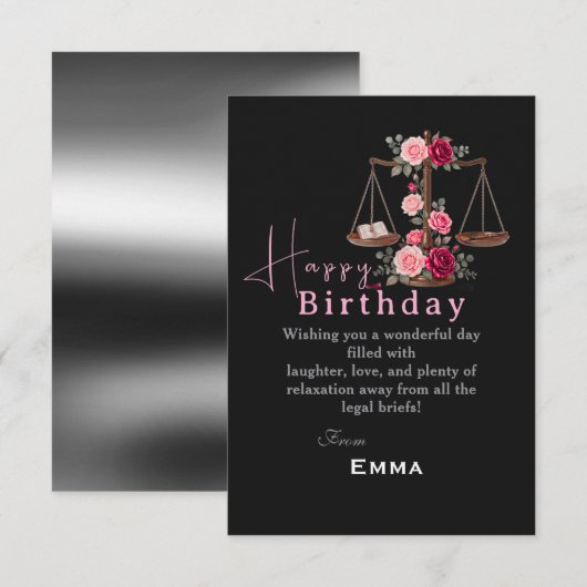Geburtstag eines Anwalts Karte (Vorne/Hinten)