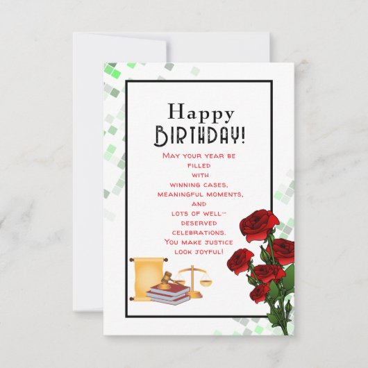 Geburtstag eines Anwalts Karte (Vorderseite)