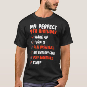 Geburtstag eines Basketballspielers 9. Geburtstags T-Shirt