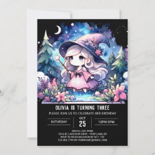 Geburtstag eines benutzerdefinierten mystical Wiza Einladung