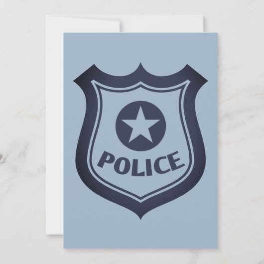 Geburtstag eines bewundernswerten Polizeibeamten Einladung (Rückseite)