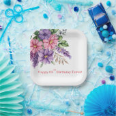 Geburtstag eines Blume-Liebhabers Pappteller (Party)