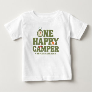 Geburtstag eines glücklichen Camper-Jungen Baby T-shirt