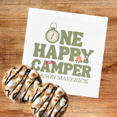 Geburtstag eines glücklichen Camper-Jungen Serviette