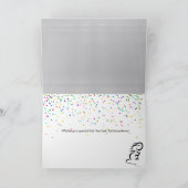 Geburtstag eines grauen Mäuse-Kindes Karte (Innenseite)