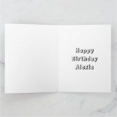 Geburtstag eines großen Personalisierten Mädchen m Karte (Innenseite)