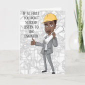 Geburtstag eines Ingenieurs oder Baumeisters Karte (Vorderseite)