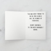 Geburtstag eines Ingenieurs oder Baumeisters Karte (Innenseite)