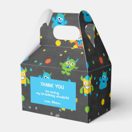 Geburtstag eines kleinen Monsterchalkboards Geschenkschachtel