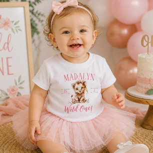 Geburtstag eines Mädchens zum ersten Mal Wilde Löw Baby T-shirt