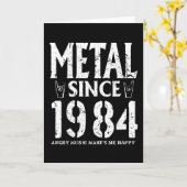 Geburtstag eines Metallgeschenks Vintag 1984 Karte (Gelbe Blume)